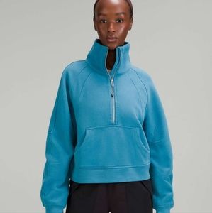 Half Zip Oceanic Funnel Neck Cropped Scuba